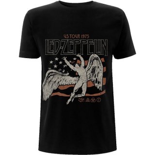 LED ZEPPELIN Us 1975 Tour Flag, Tシャツ