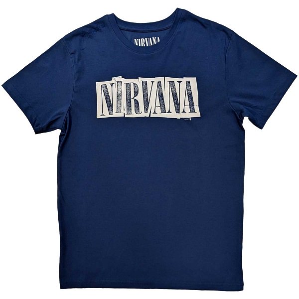 NIRVANA Box Logo Denim Blue, Tシャツ - バンドTシャツ専門店T-oxic ...