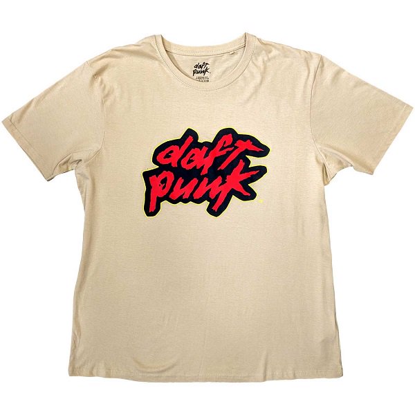 DAFT PUNK Red Logo Natural, Tシャツ