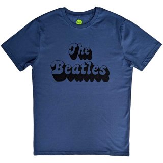 THE BEATLES Text Logo Shadow Denim, Tシャツ