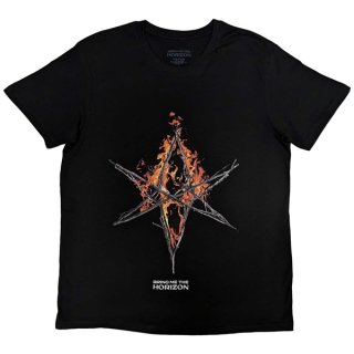 BRING ME THE HORIZON Flame Hex & Text Logo, Tシャツ
