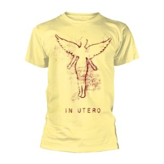 NIRVANA In Utero F＆B Men Yellow, Tシャツ