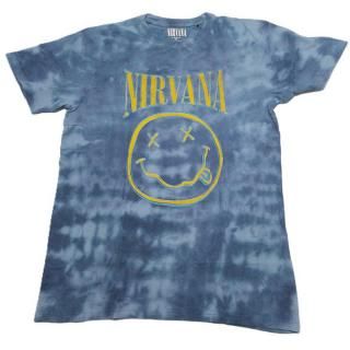 NIRVANA Happy Face Blue Stroke, T
