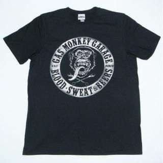 ¨ǼGAS MONKEY GARAGE Blood Sweat & Beers Distressed Logo, T