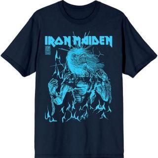 IRON MAIDEN 50 Life After Death Flames Blue, T