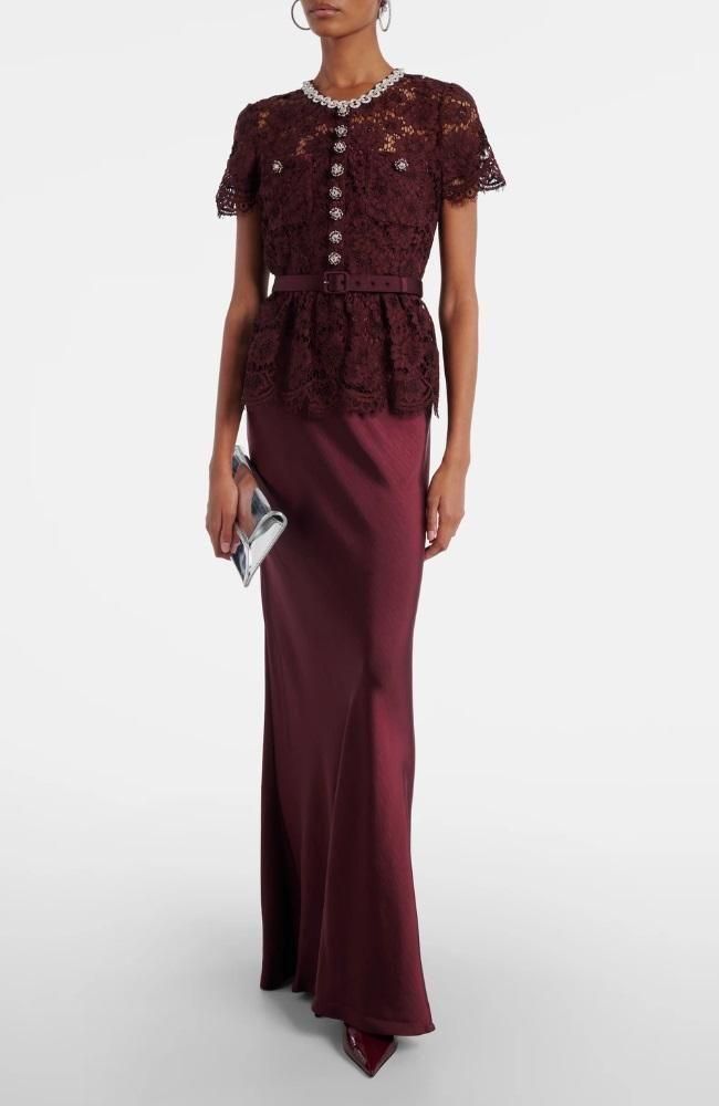 ✳️人気新作 新品SelfPortrait 赤ロングワンピース SELF PORTRAIT - ❇️Selfportrait正規25新作セルフポートレート