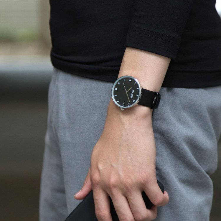 KLON ALPHABET TIME BLACK【BLACK SURFACE】40mm カジュアル 腕時計