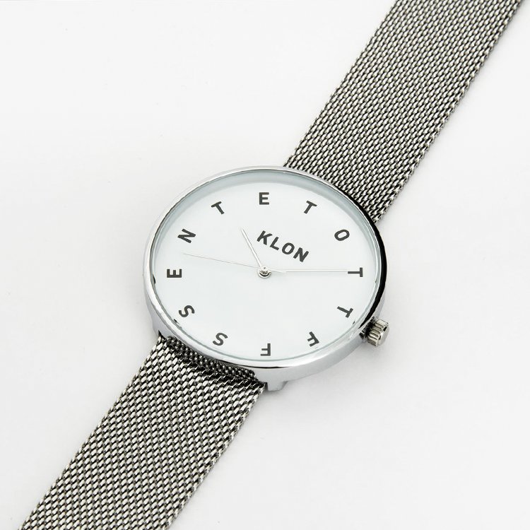KLON ALPHABET TIME -SILVER MESH- 40mm カジュアル 腕時計