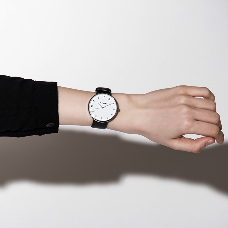 KLON ALPHABET TIME BLACK Ver.SILVER 40mm カジュアル 腕時計