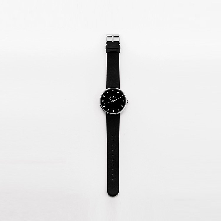 KLON ALPHABET TIME BLACK【BLACK SURFACE】Ver.SILVER 40mm カジュアル 腕時計