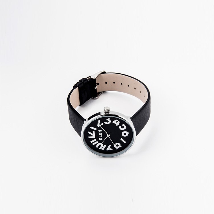 KLON HIDE TIME BLACK【BLACK SURFACE】Ver.SILVER 40mm カジュアル 腕時計