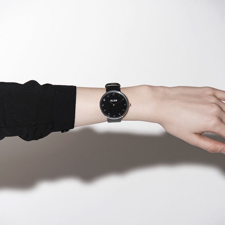 KLON MOCK NUMBER BLACK【BLACK SURFACE】Ver.SILVER 40mm カジュアル 腕時計