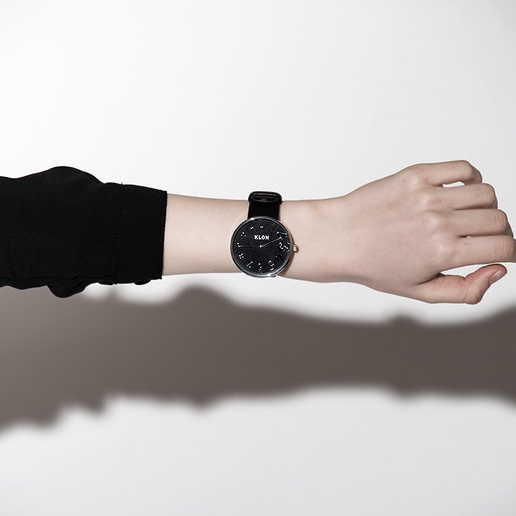 KLON EDDY TIME BLACK【BLACK SURFACE】Ver.SILVER 40mm カジュアル 腕時計