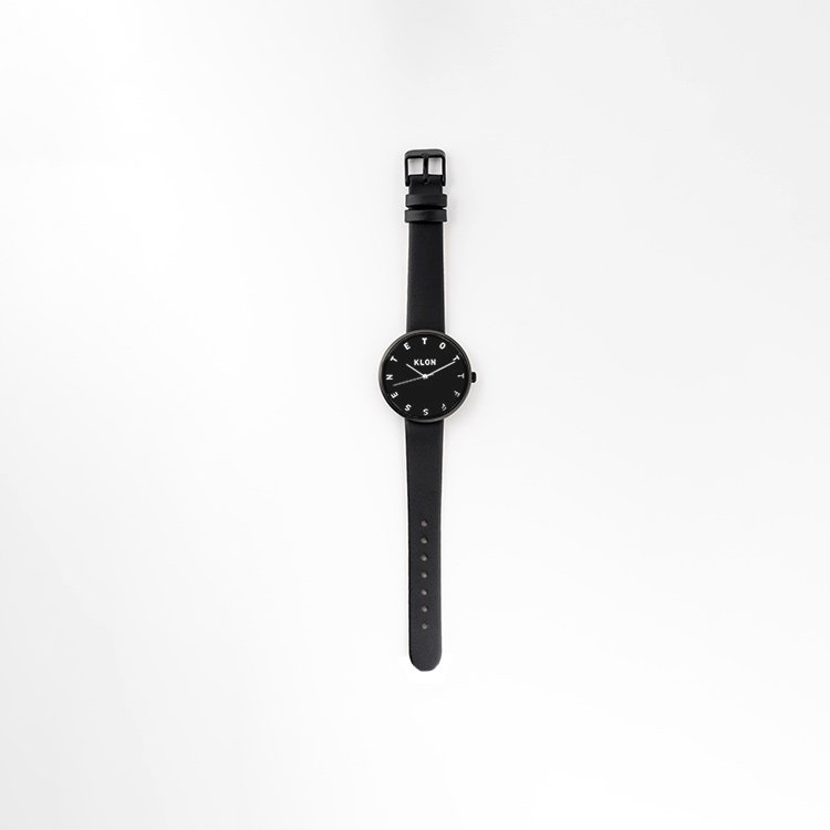 KLON ALPHABET TIME  BLACK FRAME 40mm カジュアル 腕時計