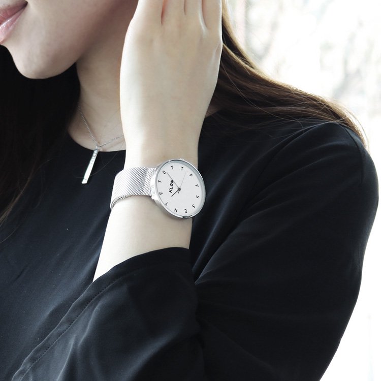 KLON ALPHABET TIME -SILVER MESH- Ver.SILVER 40mm カジュアル 腕時計