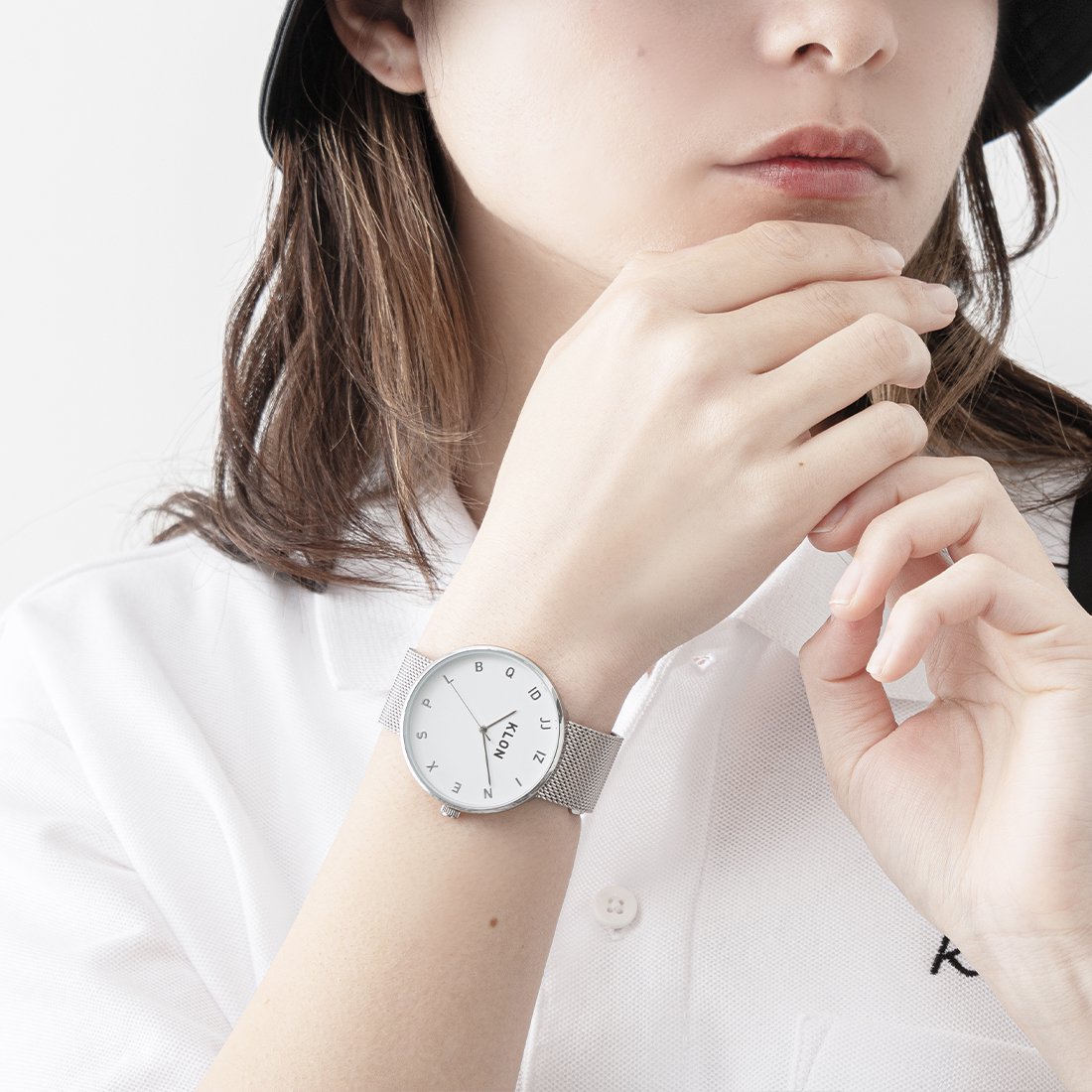 KLON MOCK NUMBER -SILVER MESH- Ver.SILVER 40mm カジュアル 腕時計