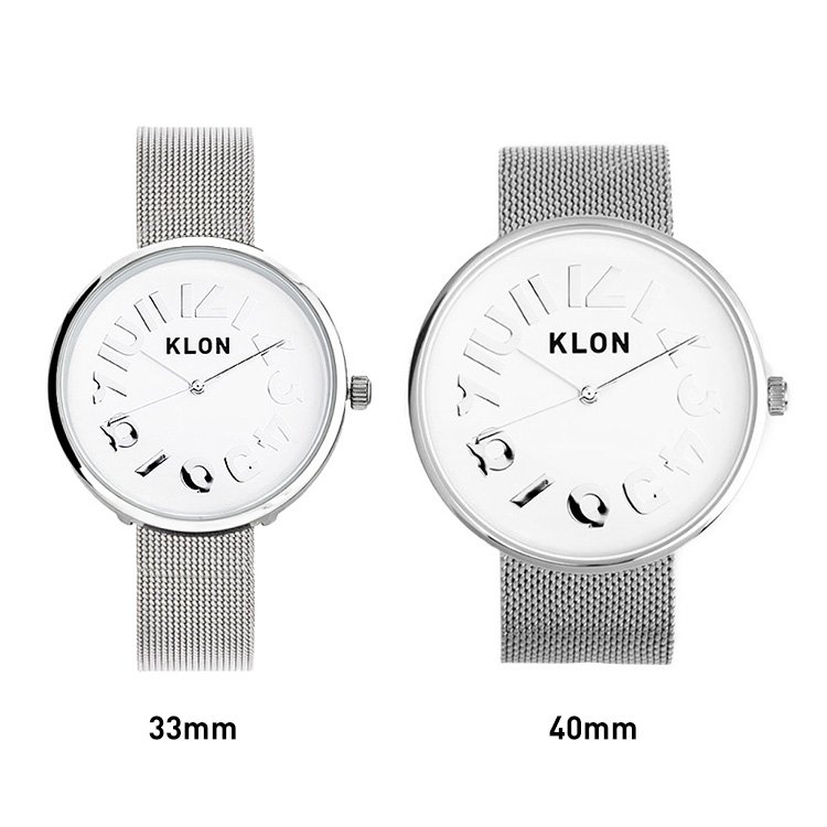 KLON HIDE TIME -SILVER MESH- Ver.SILVER 33mm カジュアル 腕時計