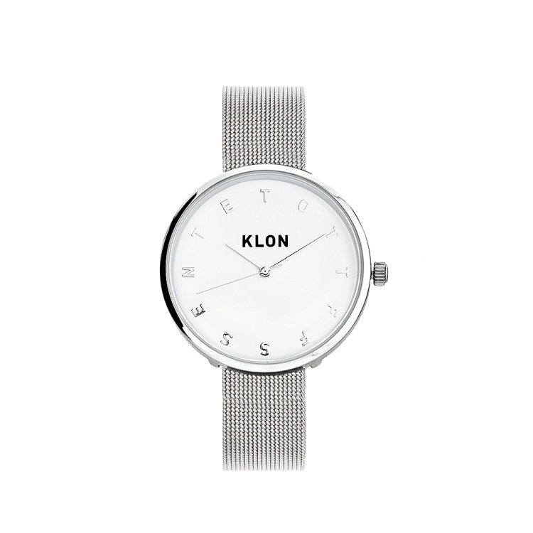 【組合せ商品】KLON ALPHABET TIME -SILVER MESH- Ver.SILVER(40mm×33mm) カジュアル 腕時計