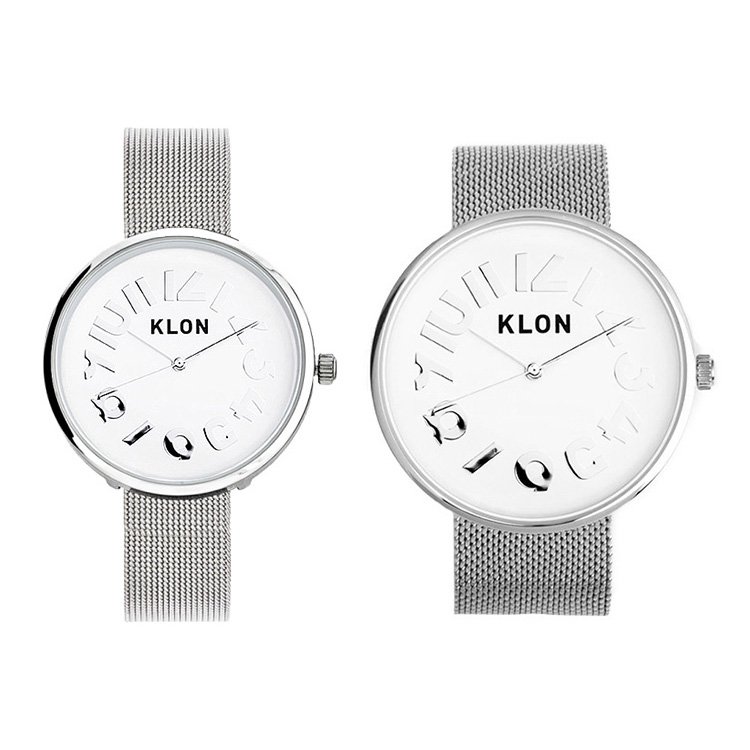 【組合せ商品】KLON HIDE TIME -SILVER MESH- Ver.SILVER(40mm×33mm) カジュアル 腕時計