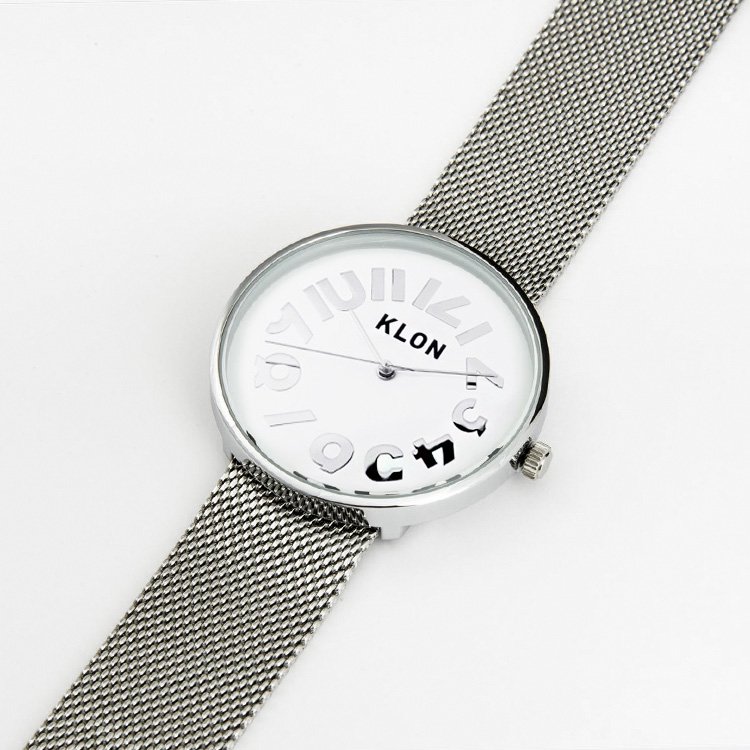 【組合せ商品】KLON HIDE TIME -SILVER MESH- Ver.SILVER(40mm×33mm) カジュアル 腕時計