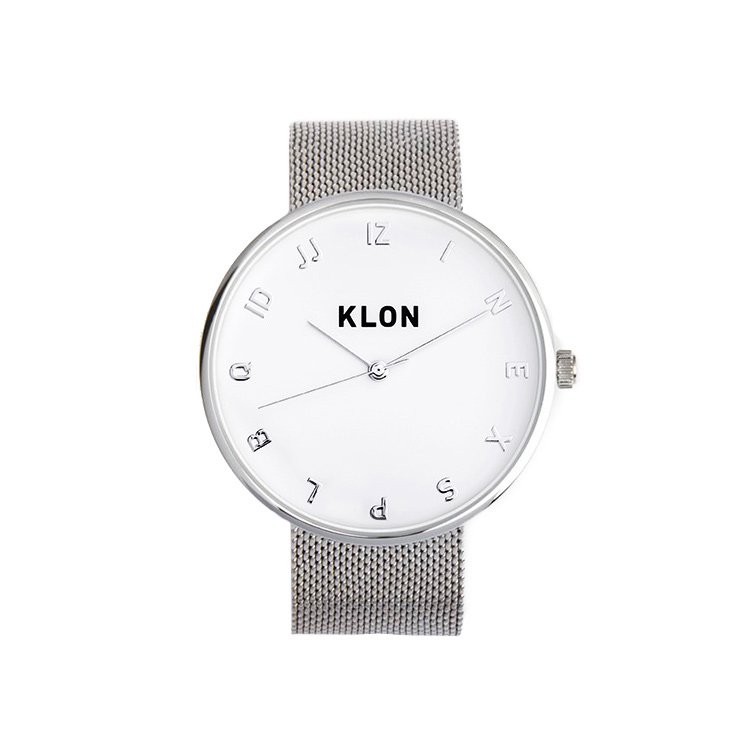 【組合せ商品】KLON MOCK NUMBER -SILVER MESH- Ver.SILVER(40mm×33mm) カジュアル 腕時計