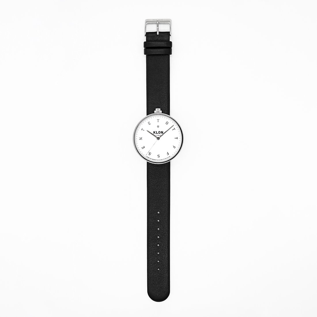 KLON AUTOMATIC BLACK LEATHER -ALPHABET TIME- 43mm カジュアル 腕時計