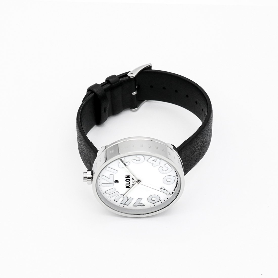 KLON AUTOMATIC WATCH BLACK LEATHER -HIDE TIME- 43mm カジュアル 腕時計