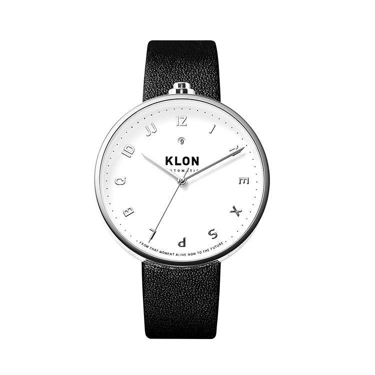 KLON AUTOMATIC BLACK LEATHER -MOCK NUMBER- 43mm