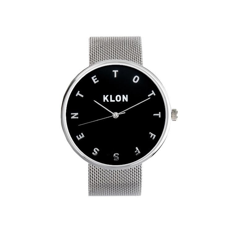 KLON ALPHABET TIME -SILVER MESH-BLACK SURFACEVer.SILVER 40mm