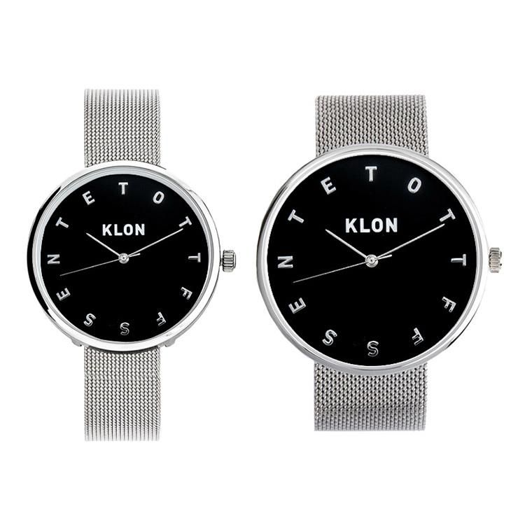 KLON ALPHABET TIME -SILVER MESH-BLACK SURFACEVer.SILVER(40mm33mm)