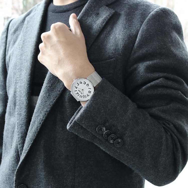 【組合せ商品】KLON HIDE TIME -SILVER MESH- Ver.SILVER PAIR WATCH 40mm カジュアル 腕時計