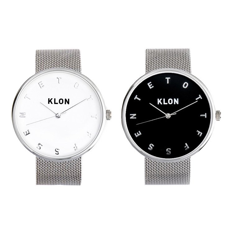 【組合せ商品】KLON ALPHABET TIME -SILVER MESH- Ver.SILVER PAIR WATCH 40mm