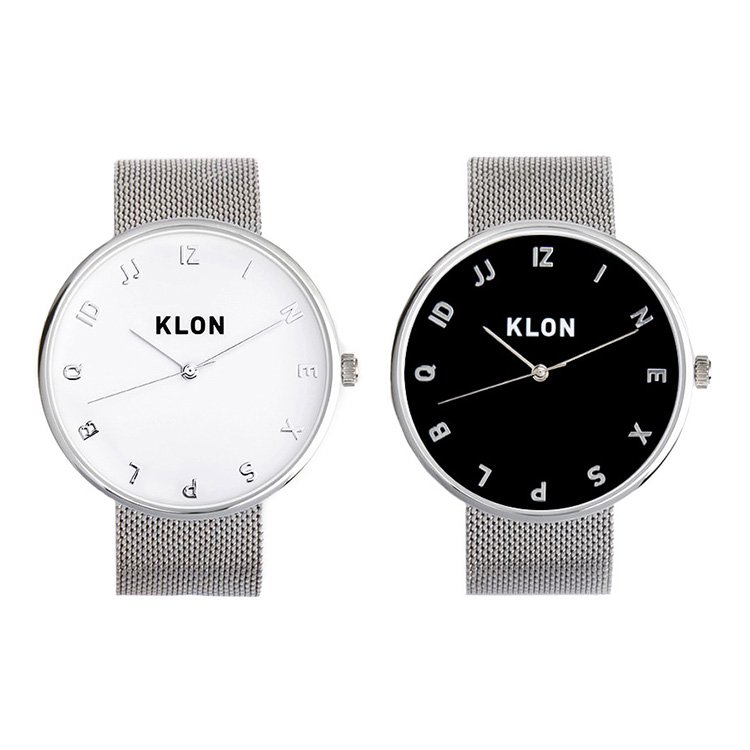 【組合せ商品】KLON MOCK NUMBER -SILVER MESH- Ver.SILVER PAIR WATCH 40mm カジュアル 腕時計