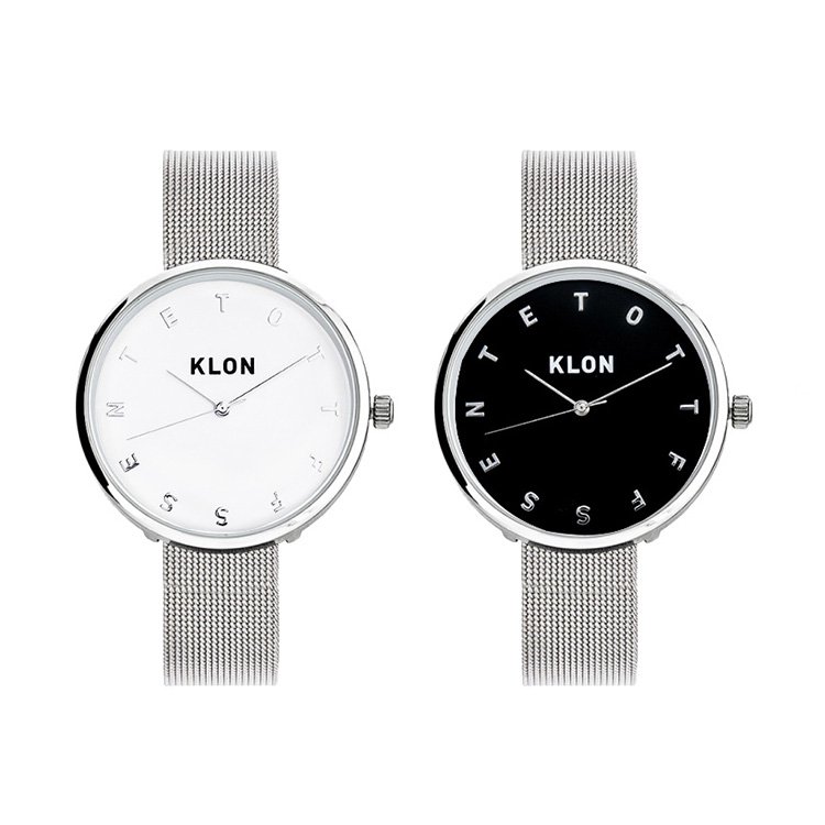 【組合せ商品】KLON ALPHABET TIME -SILVER MESH- Ver.SILVER PAIR WATCH 33mm