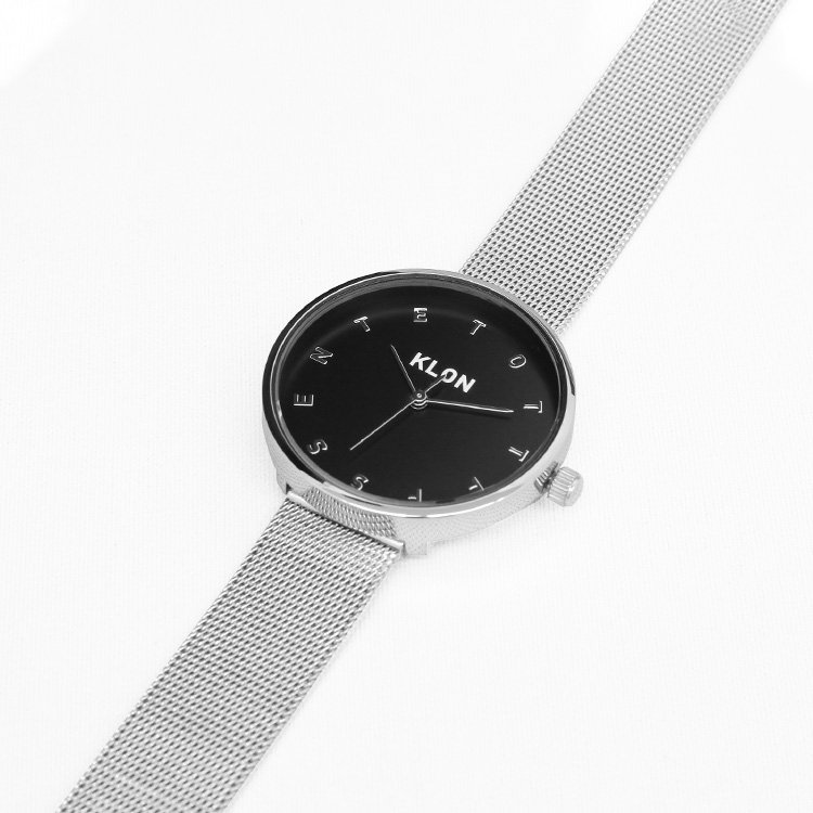 【組合せ商品】KLON ALPHABET TIME -SILVER MESH- Ver.SILVER PAIR WATCH 33mm カジュアル 腕時計