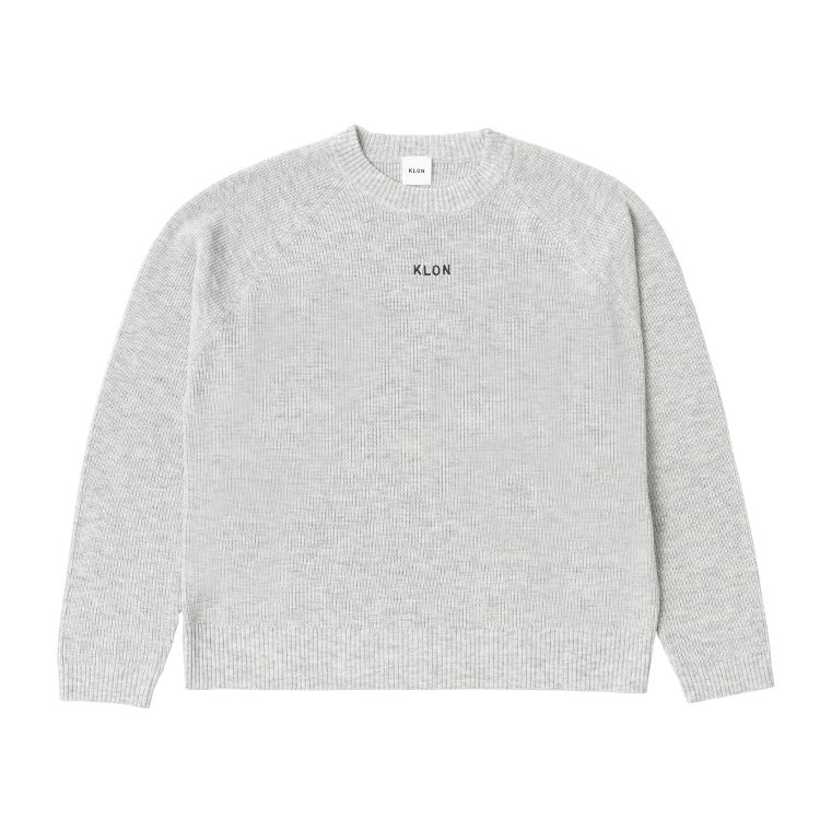 KLON KNIT RAGLAN LONG-SLEEVE LOGO MOTTLED GRAY