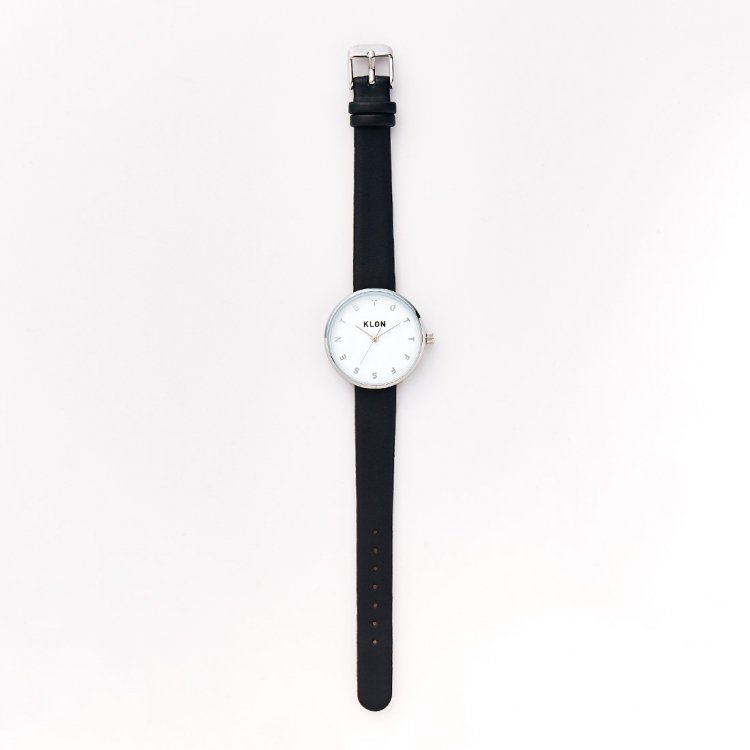 KLON ALPHABET TIME BLACK Ver.SILVER 33mm カジュアル 腕時計