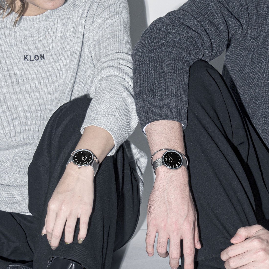 KLON CONNECTION DARING -SILVER MESH-【BLACK SURFACE】38mm カジュアル 腕時計