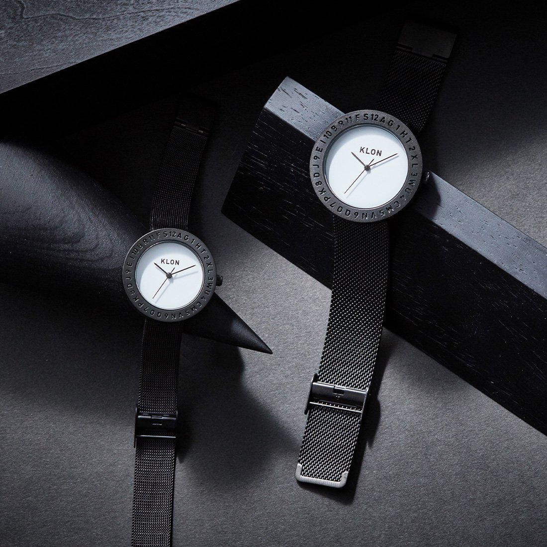 KLON ENGRAVE TIME -BLACK MESH- 40mm カジュアル 腕時計