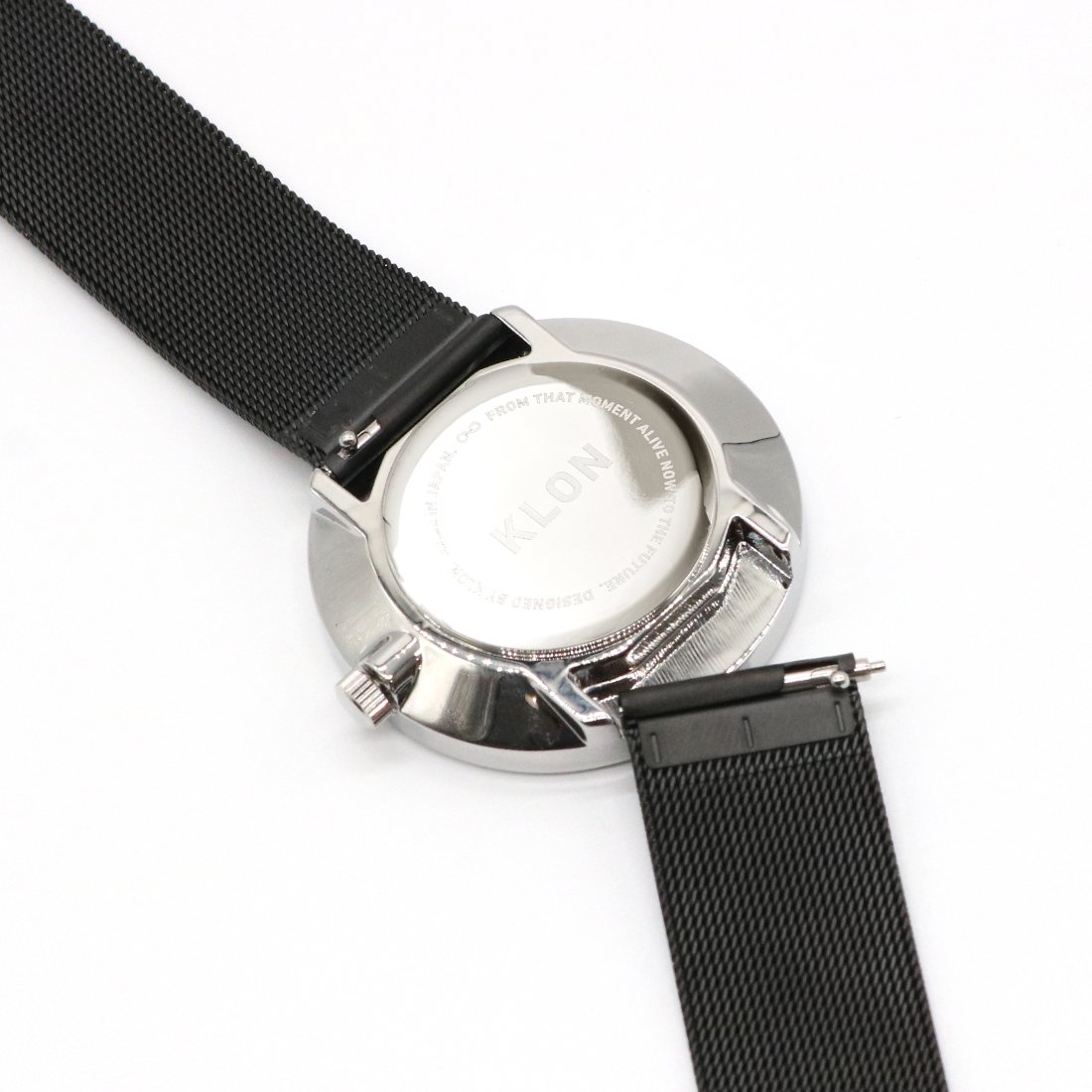 KLON WATCH REPLACEMENT STRAP -BLACK MESH- 18mm カジュアル 腕時計