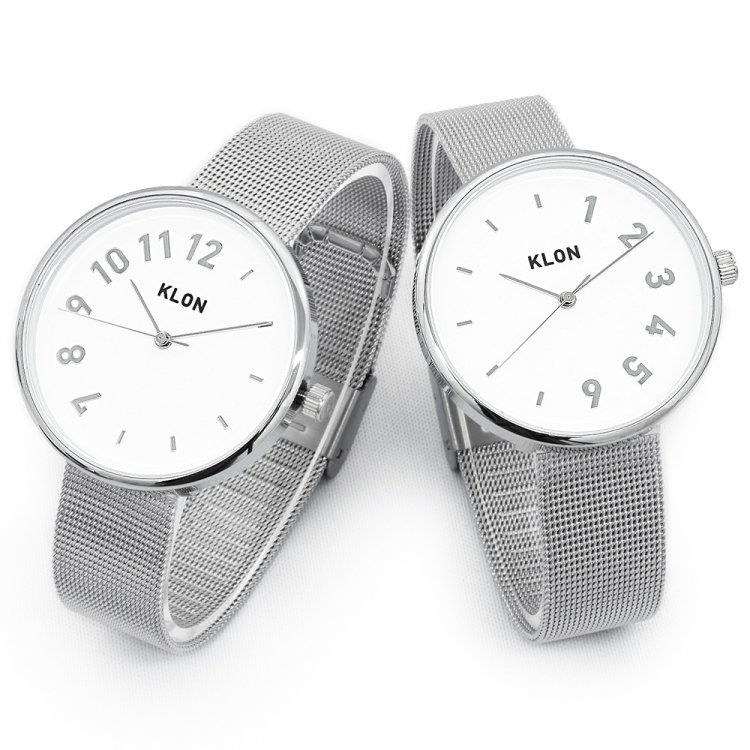 【名入れ対応】KLON CONNECTION DARING -SILVER MESH- 38mm カジュアル 腕時計