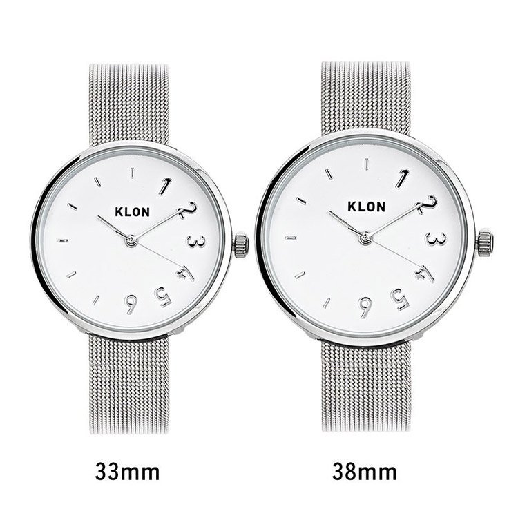 【名入れ対応】KLON CONNECTION DARING -SILVER MESH- 38mm カジュアル 腕時計