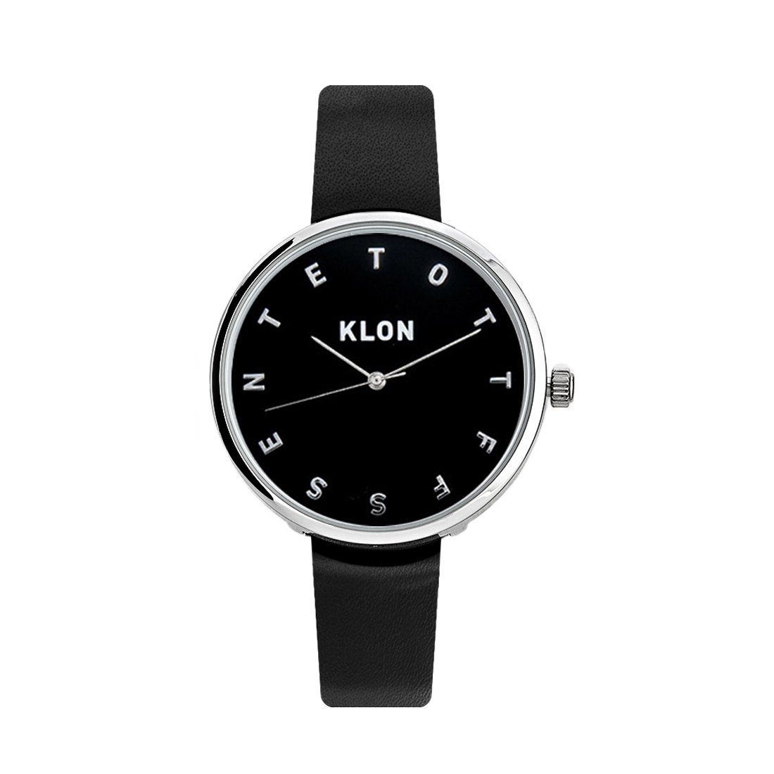 KLON ALPHABET TIME BLACK 【BLACK SURFACE】Ver.SILVER 33mm カジュアル 腕時計