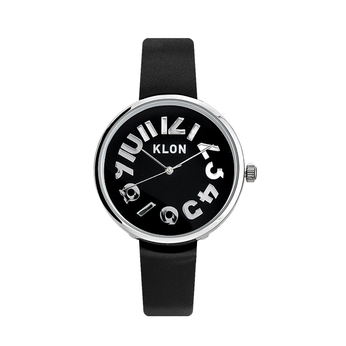 KLON HIDE TIME BLACK 【BLACK SURFACE】Ver.SILVER 33mm カジュアル 腕時計