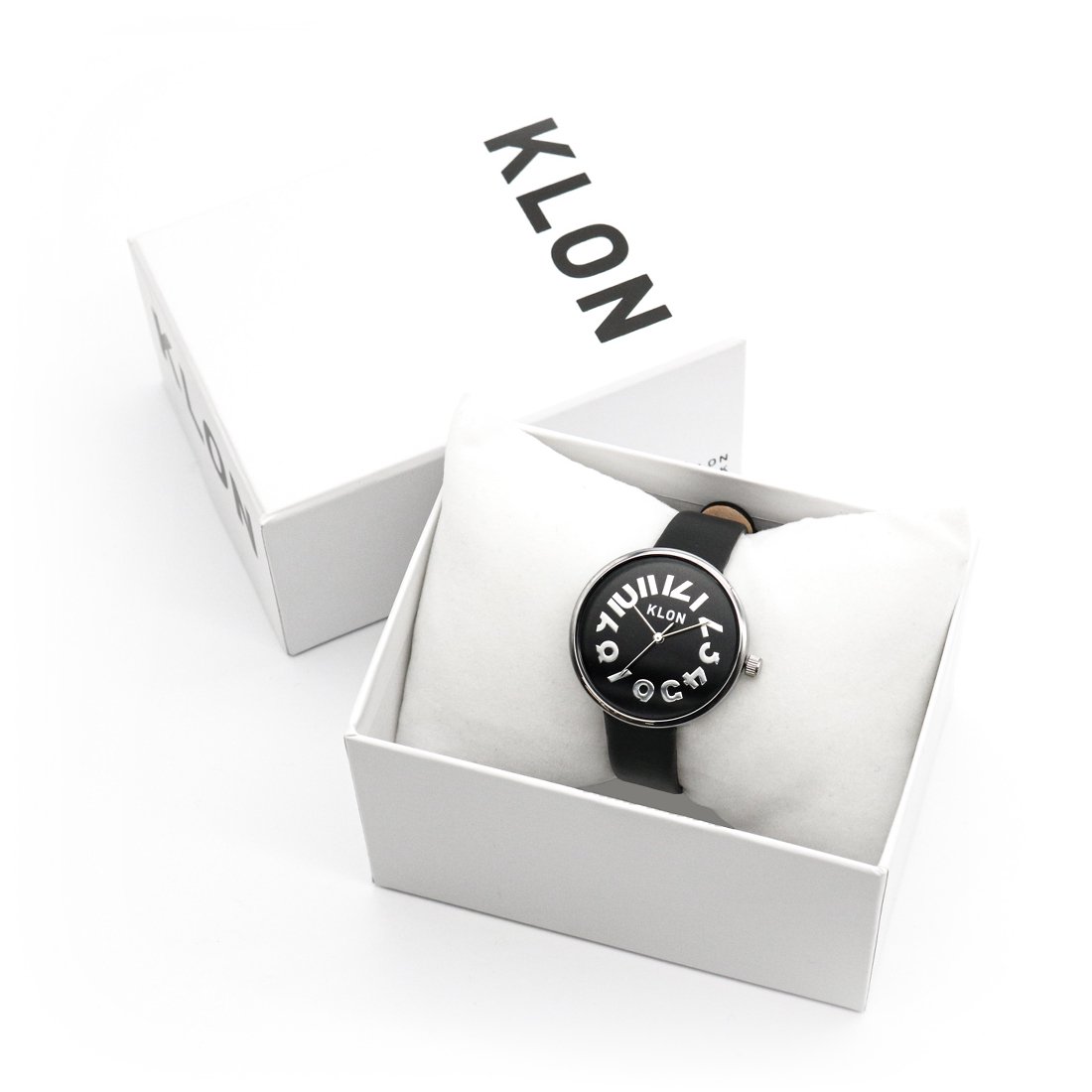 KLON HIDE TIME BLACK 【BLACK SURFACE】Ver.SILVER 33mm カジュアル 腕時計