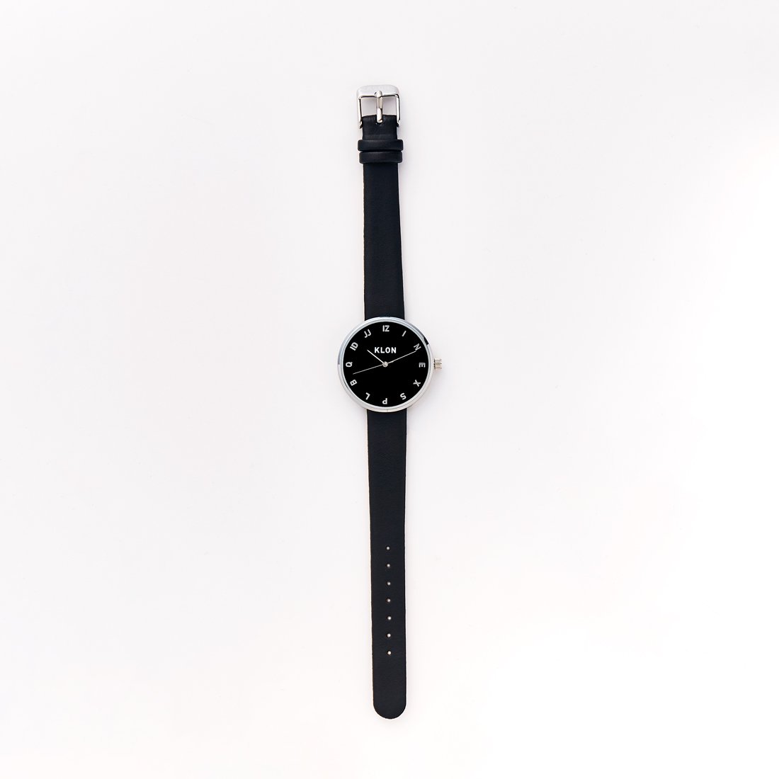 KLON MOCK NUMBER BLACK【BLACK SURFACE】Ver.SILVER 33mm カジュアル 腕時計