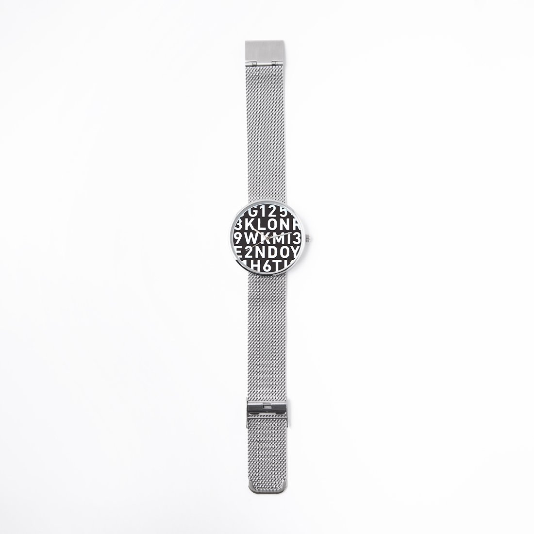 KLON SERIAL NUMBER L -SILVER MESH- 【BLACK SURFACE】 40mm カジュアル 腕時計