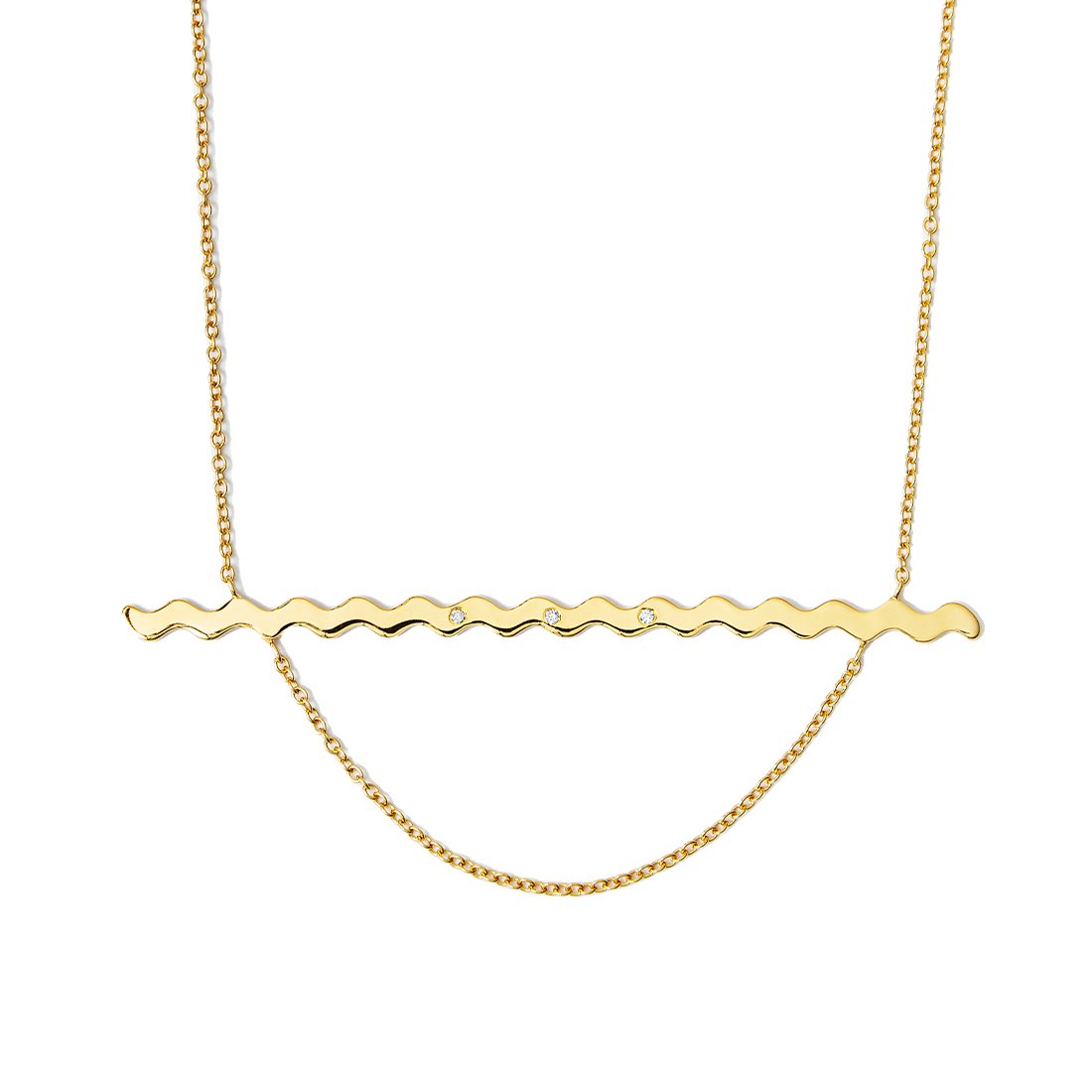 NUWL RIPPLE NECKLACE GOLD