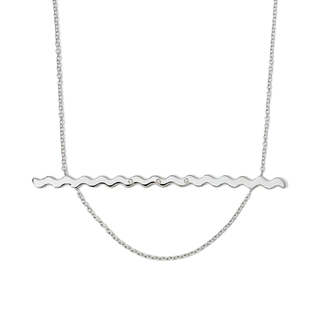 NUWL RIPPLE NECKLACE SILVER