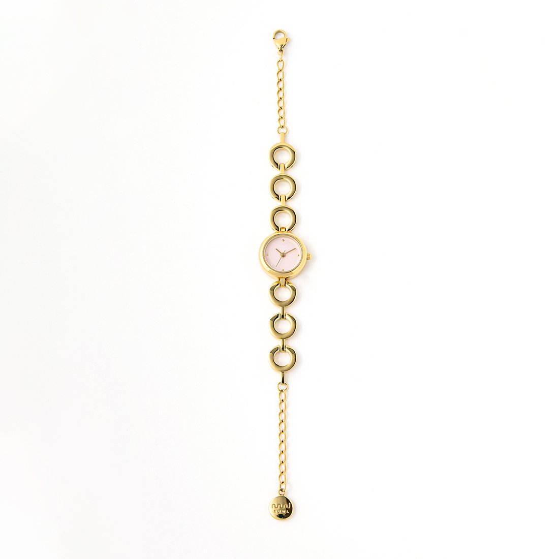 NUWL LOOP DROP POWDER PINK×GOLD カジュアル 腕時計